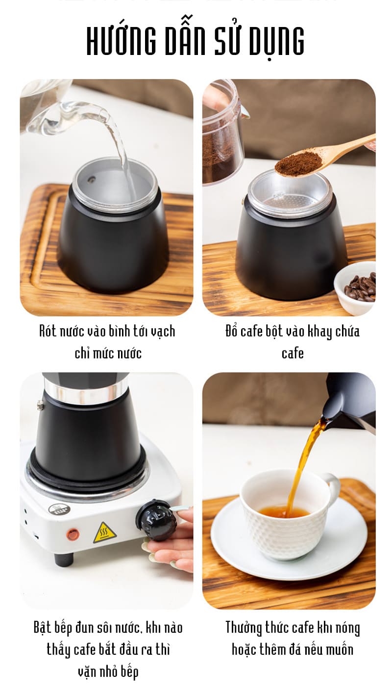 Hướng dẫn sử dụng ấm Mokapot