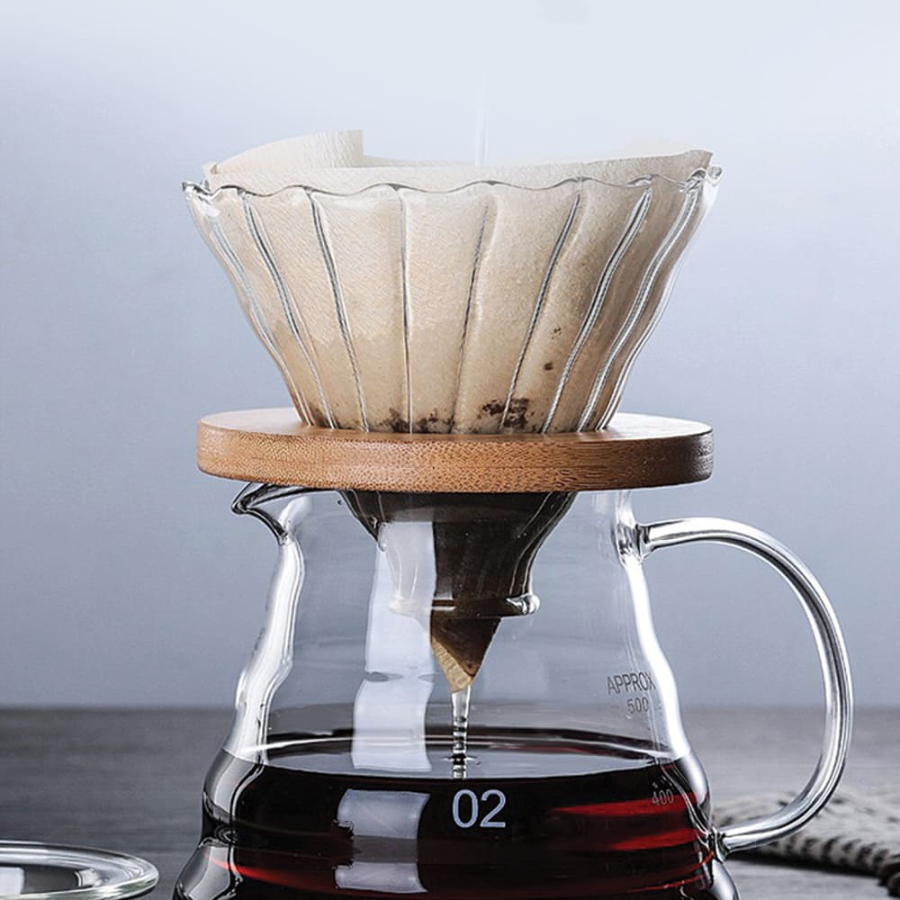 Giá đỡ phễu lọc cafe V60 bằng thuỷ tinh chịu nhiệt trong suốt sử dụng oha cafe thủ công