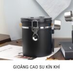 Hộp bảo quản cà phê cao cấp chất liệu thép không rỉ kèm muỗng múc